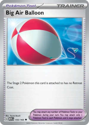 Big Air Balloon trainer card pokemon 151